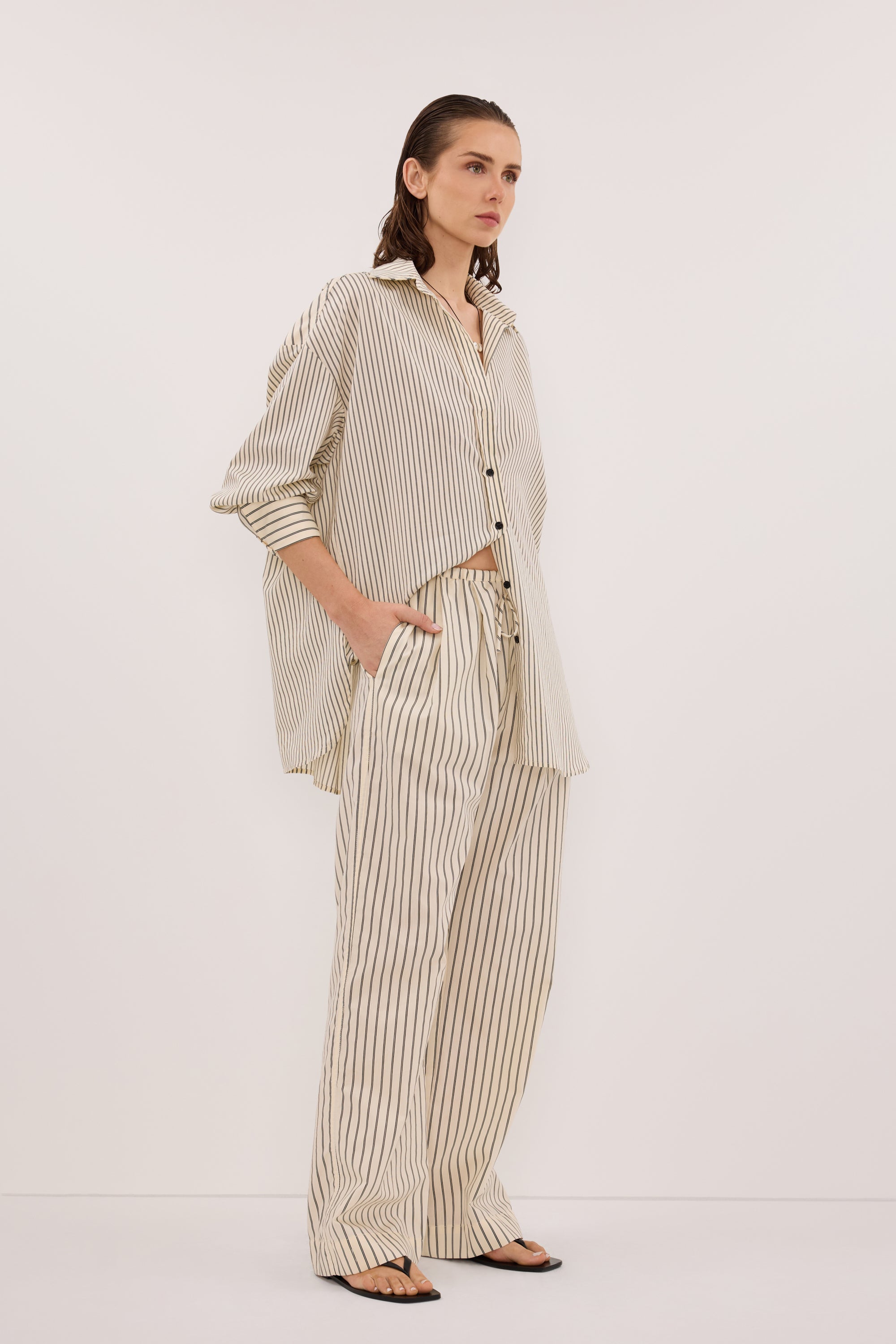 SABLE CREAM SILK BLEND PANT