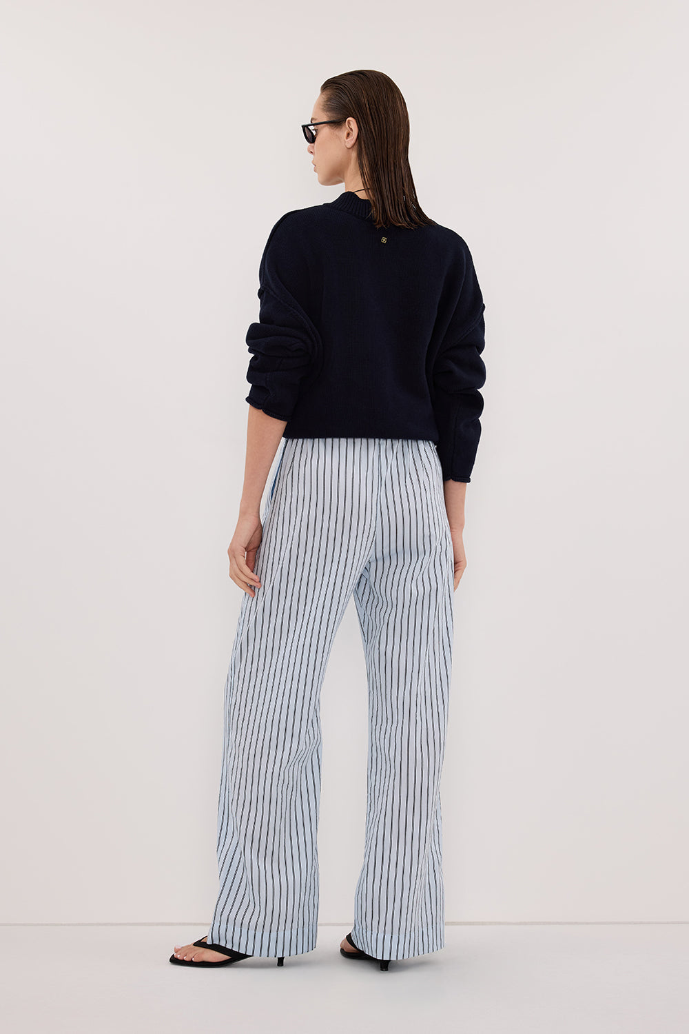 SABLE ICE BLUE SILK BLEND PANT