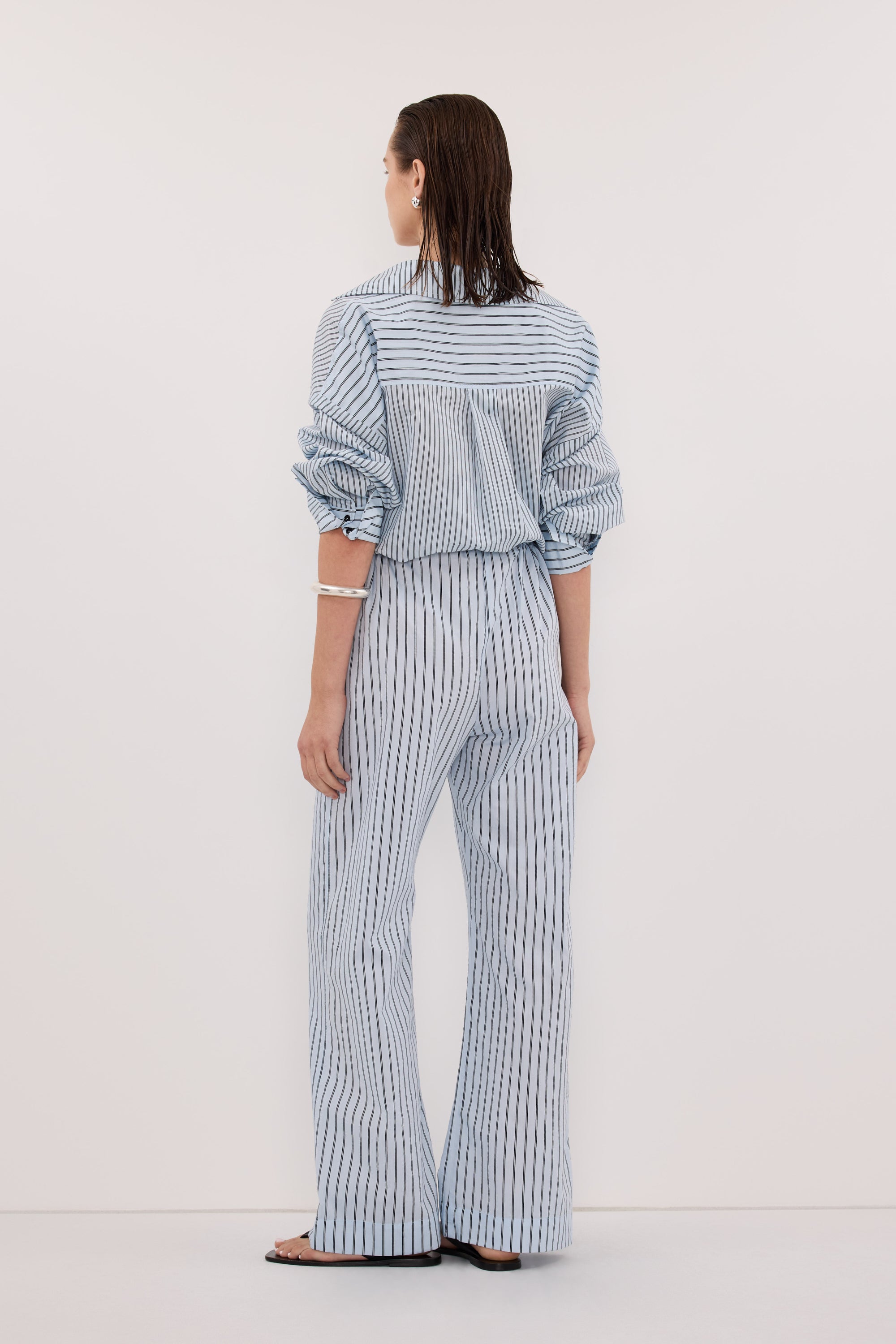 SABLE ICE BLUE SILK BLEND PANT