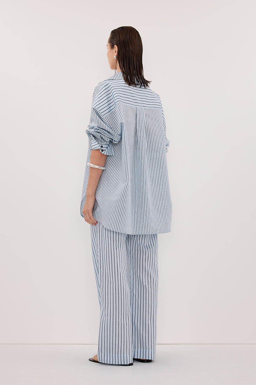 SABLE ICE BLUE SILK BLEND PANT