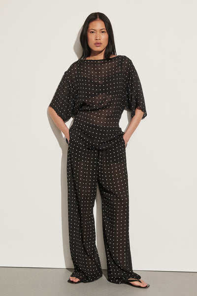 Aude wearing VANESSA BLACK SPOT PANT