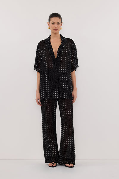 Aude wearing VANESSA BLACK SPOT PANT