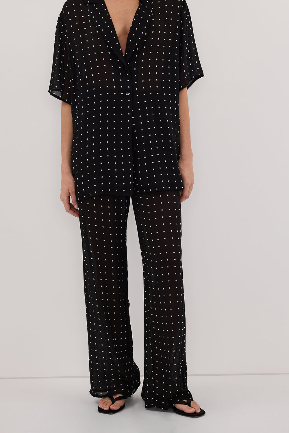 VANESSA BLACK SPOT PANT