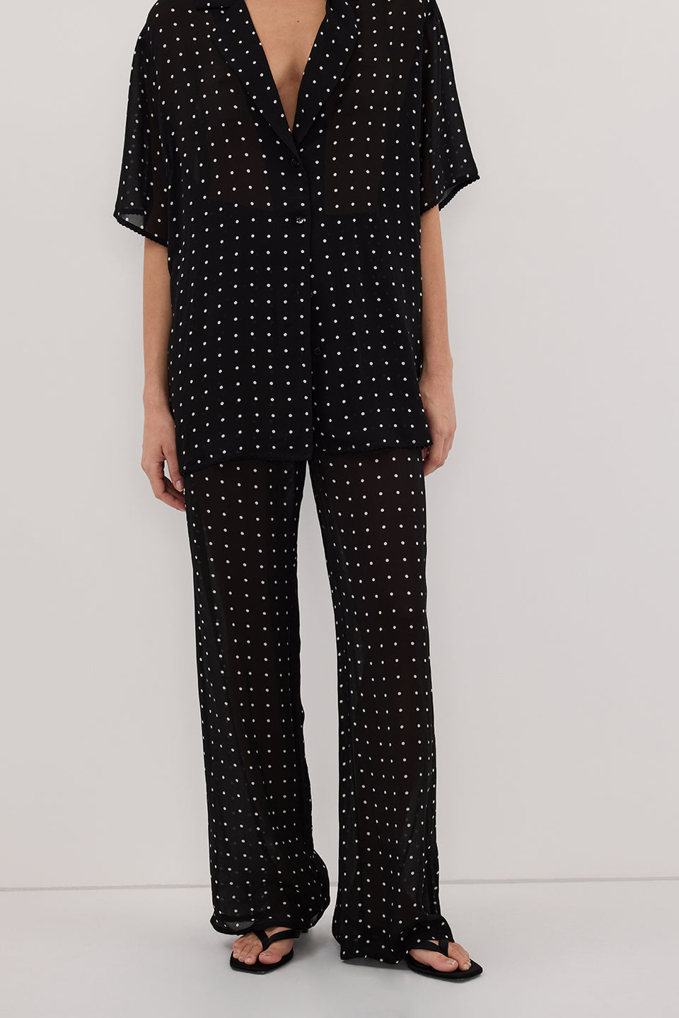 VANESSA BLACK SPOT PANT