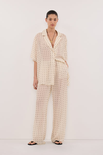 Aude wearing VANESSA SANDSTONE SPOT PANT