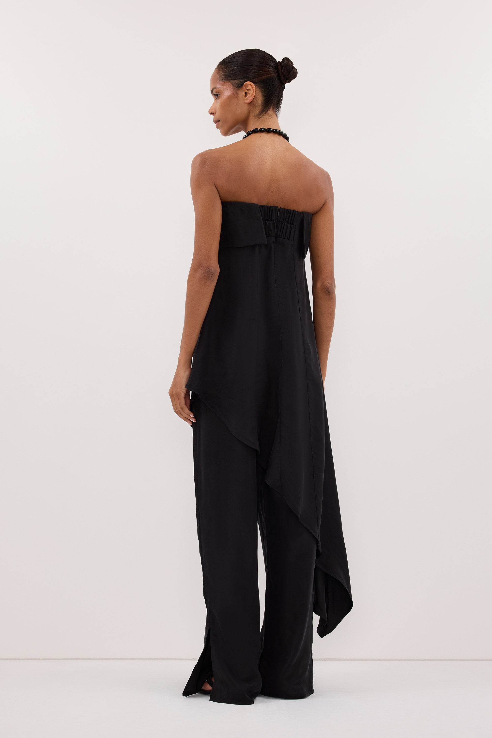 XENA BLACK CUPRO SIDE SPLIT PANT – DISSH