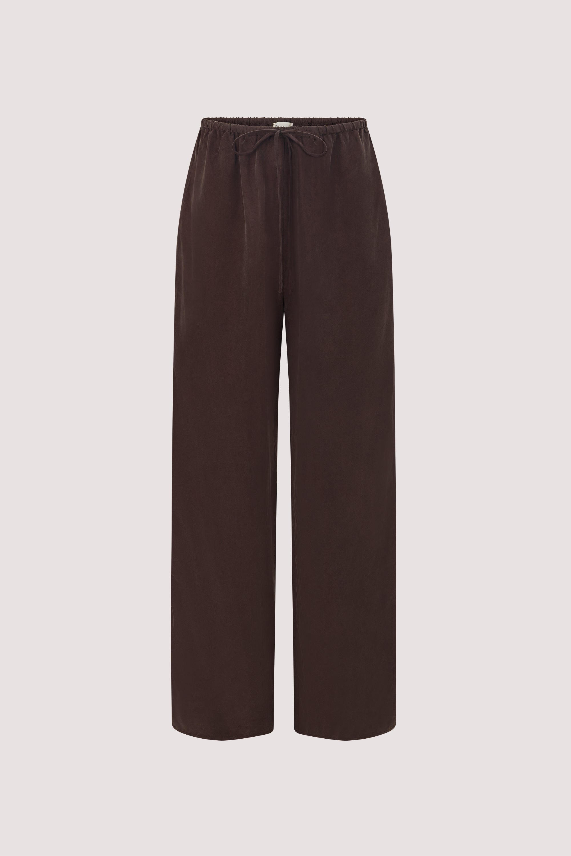 XENA PLUM CHOC CUPRO SIDE SPLIT PANT – DISSH