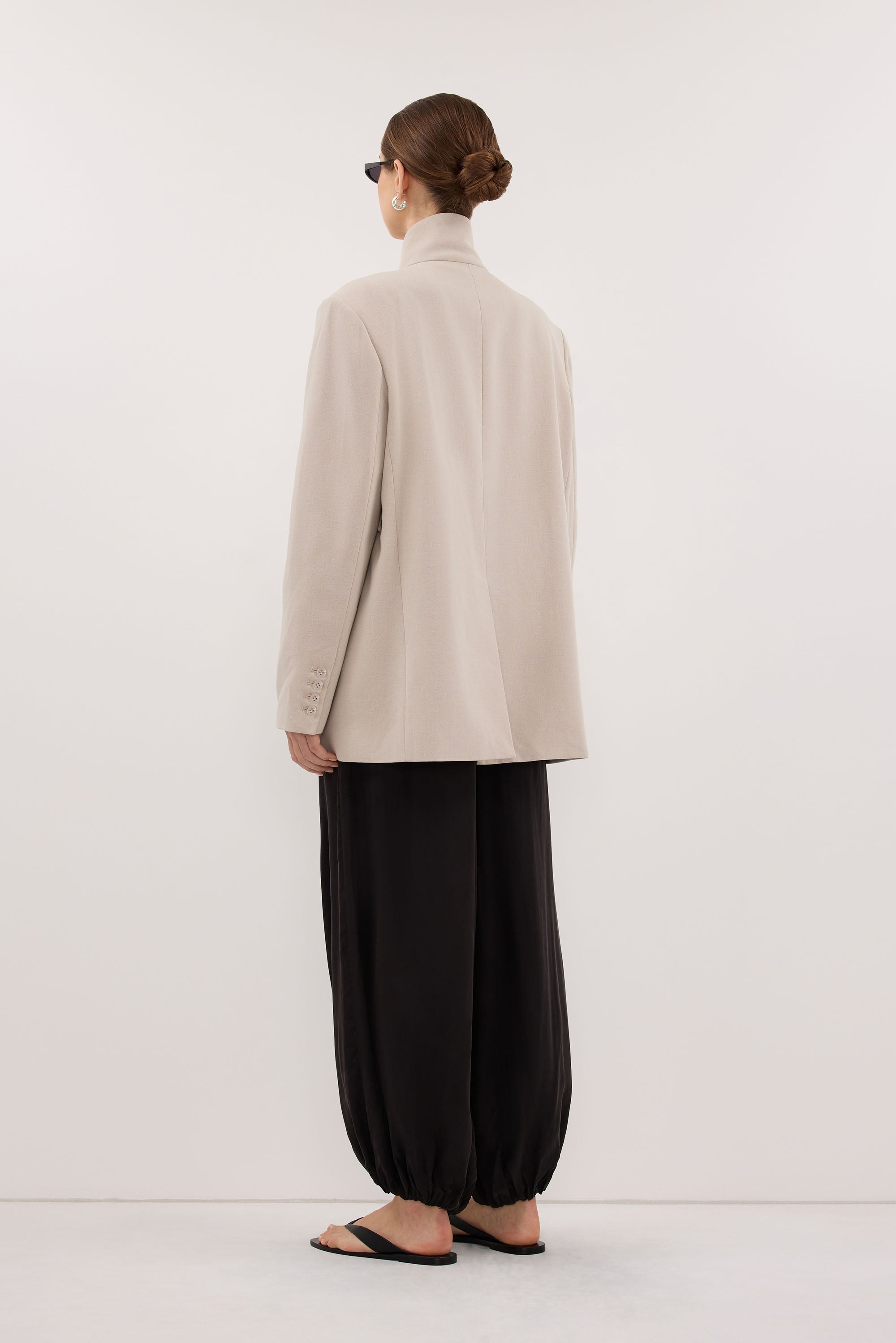 FRANCIS BLACK CUPRO BALLOON PANT