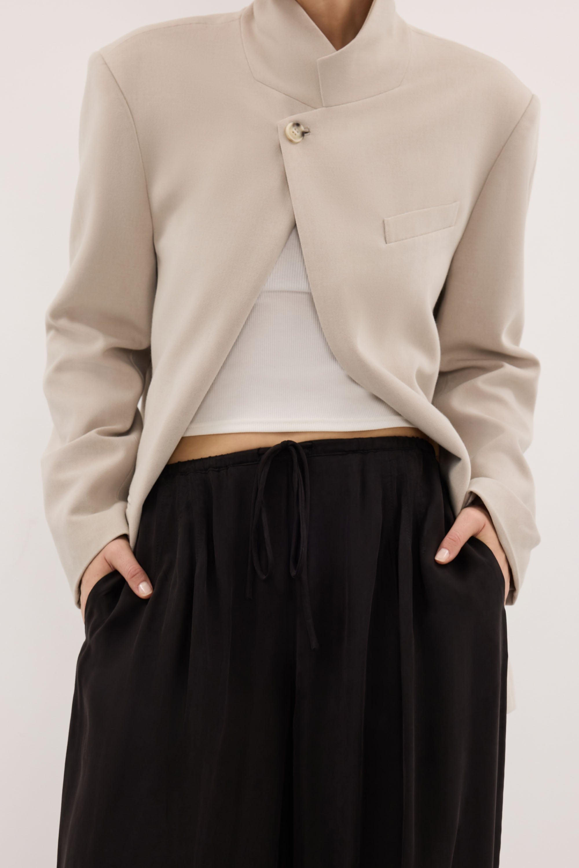 FRANCIS BLACK CUPRO BALLOON PANT