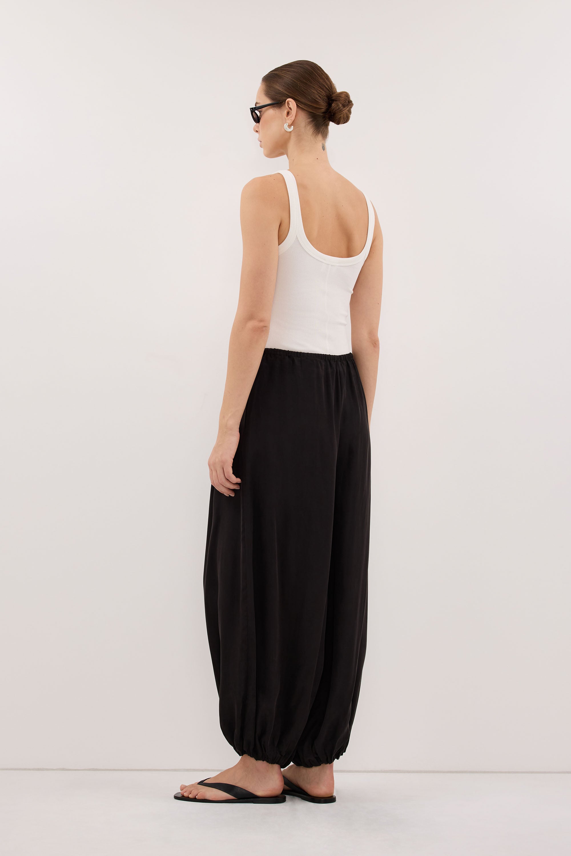 FRANCIS BLACK CUPRO BALLOON PANT