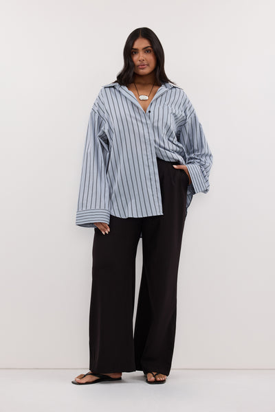 Shanaya wearing HARLEY BLACK STRAIGHT LEG PANT