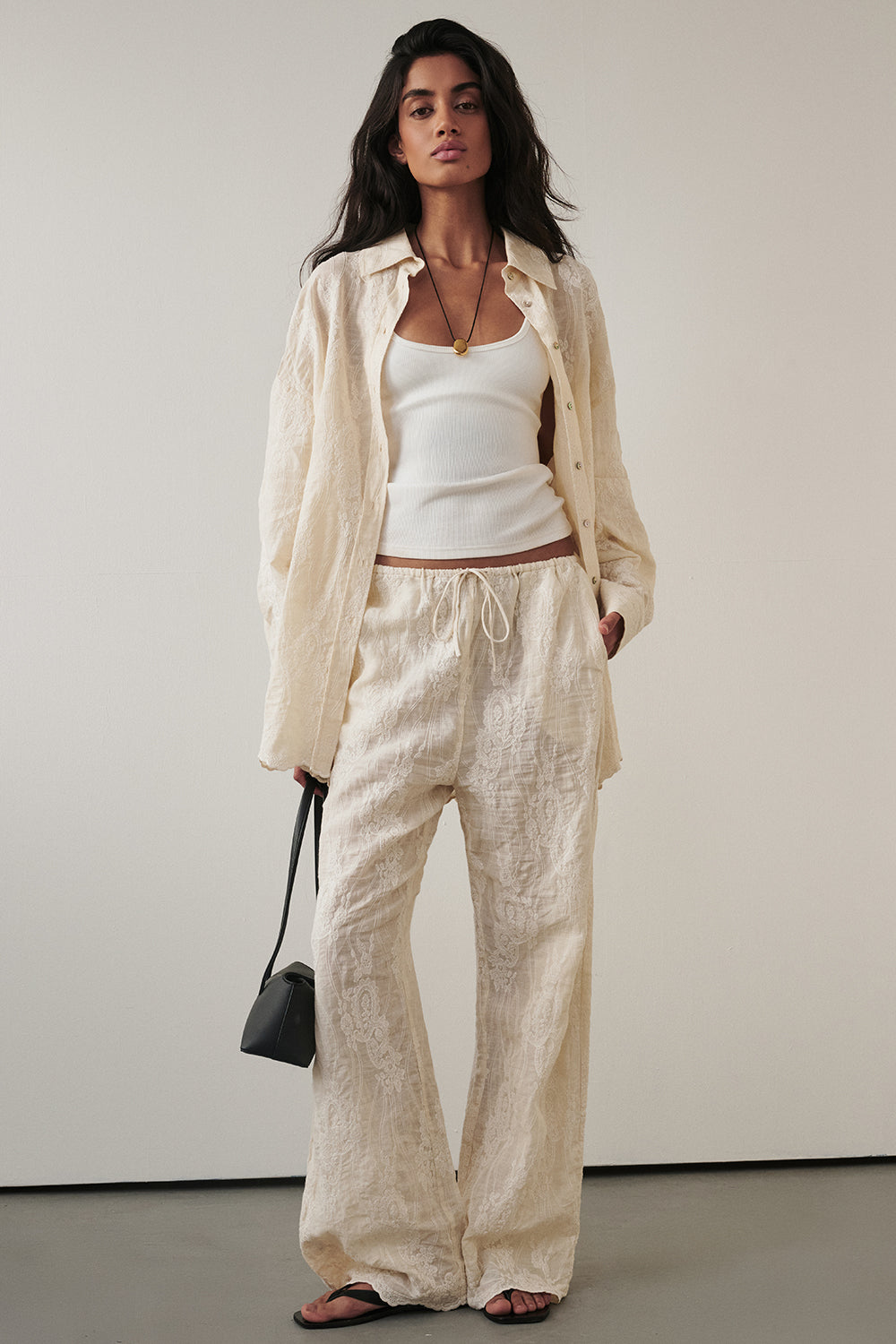 CORDELIA SANDSTONE RAMIE CROP PANT – DISSH
