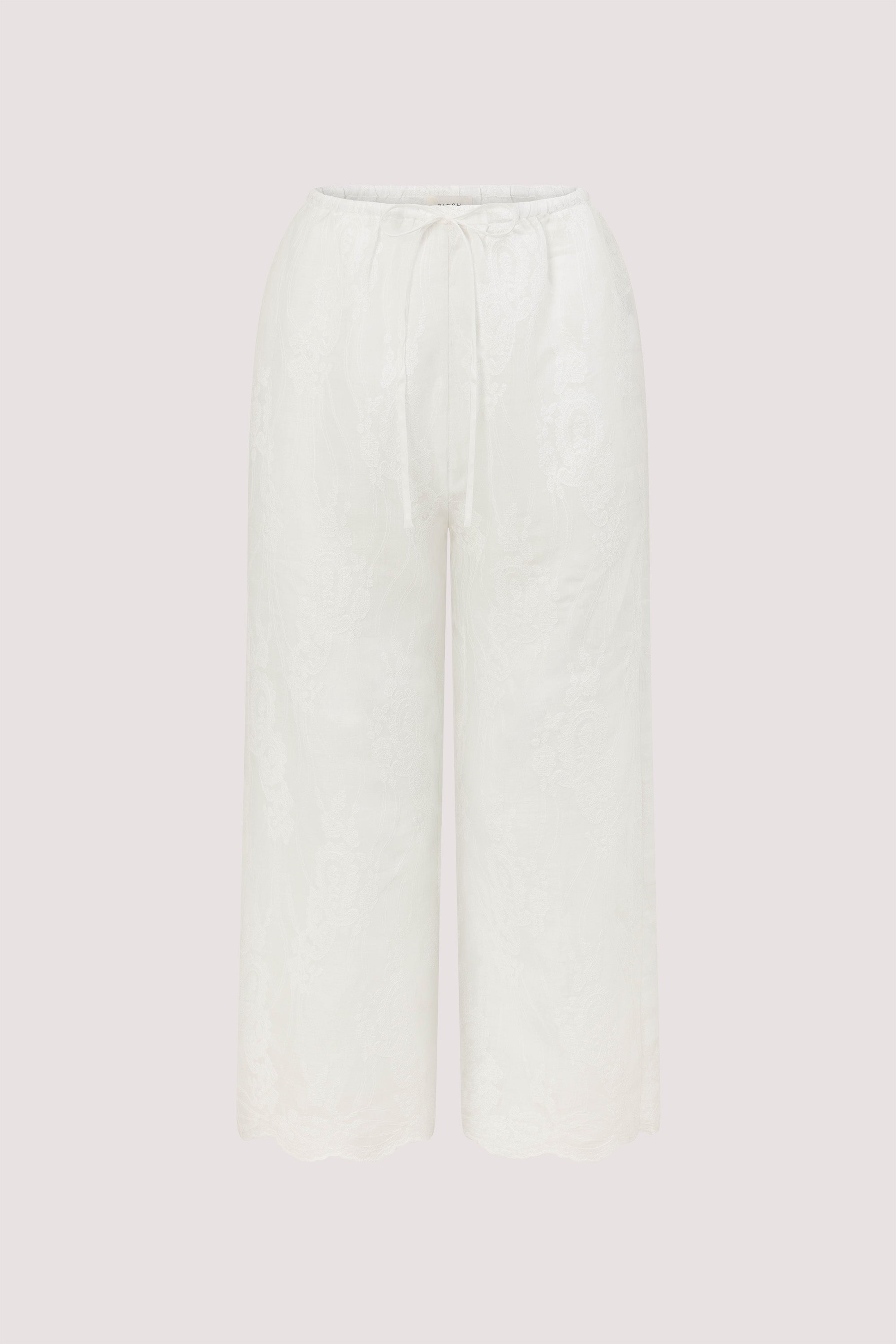 CORDELIA WHITE RAMIE PANT