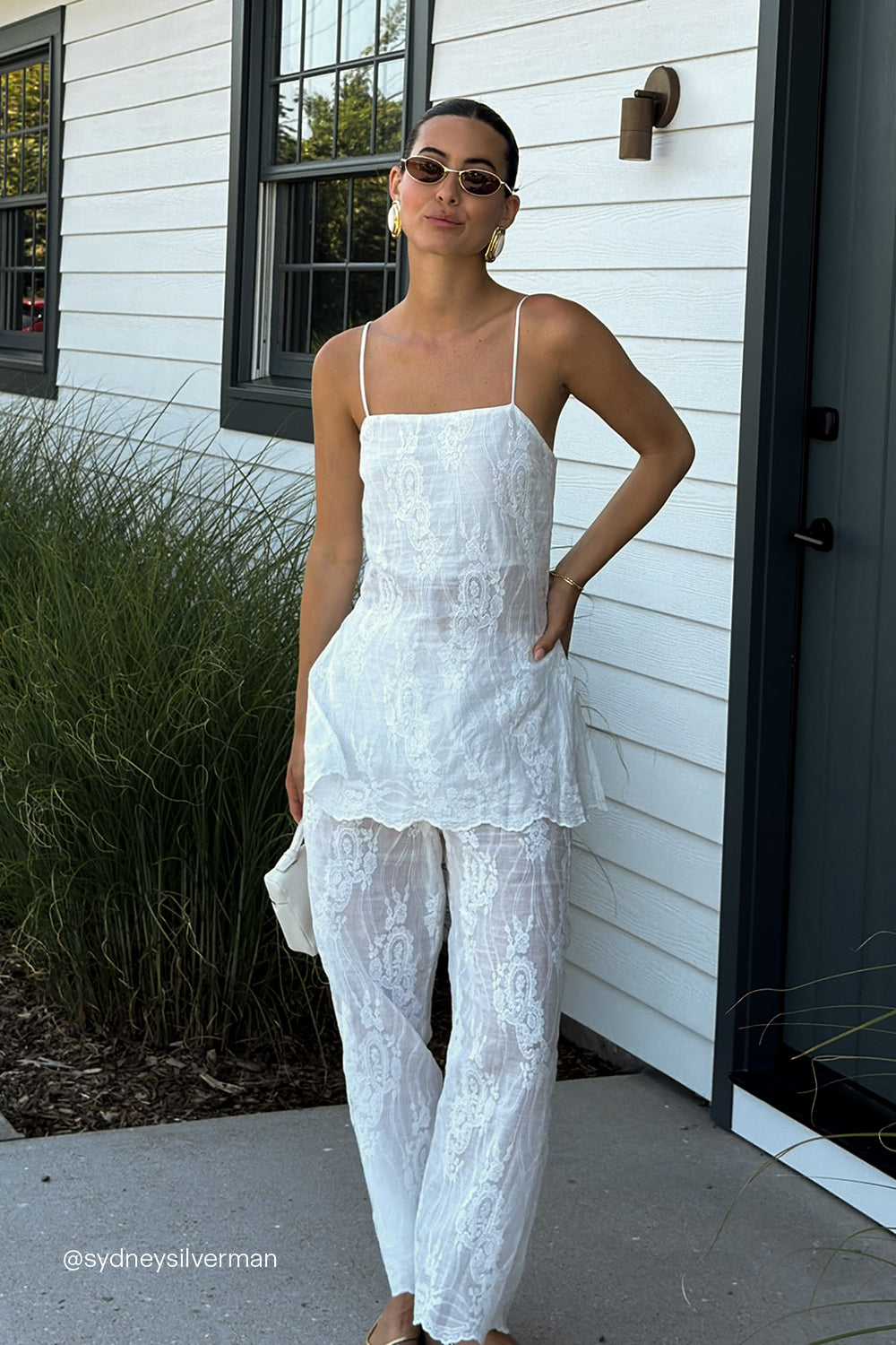 CORDELIA WHITE RAMIE CROP PANT – DISSH