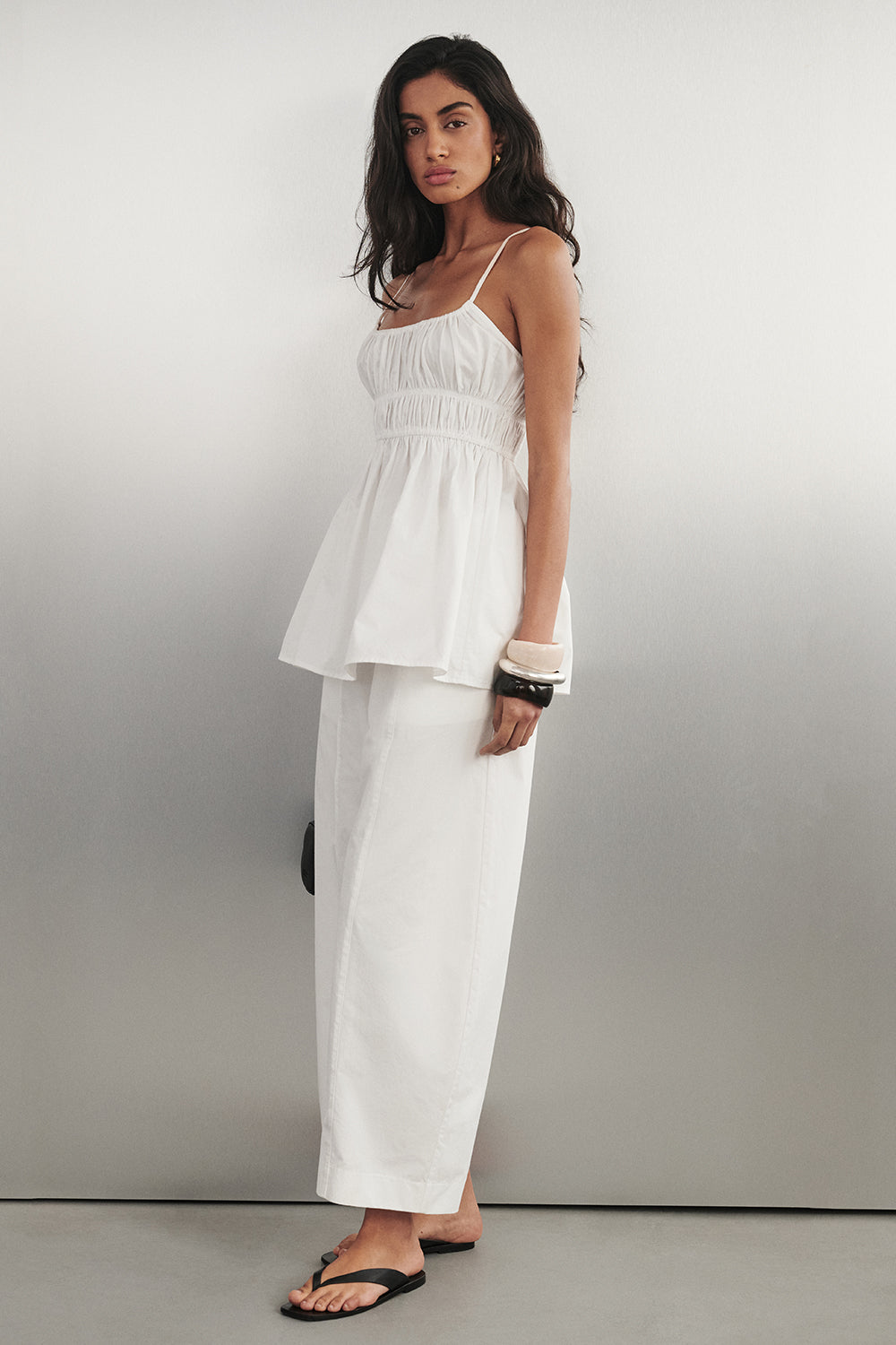 ZAHARA WHITE COTTON PANT