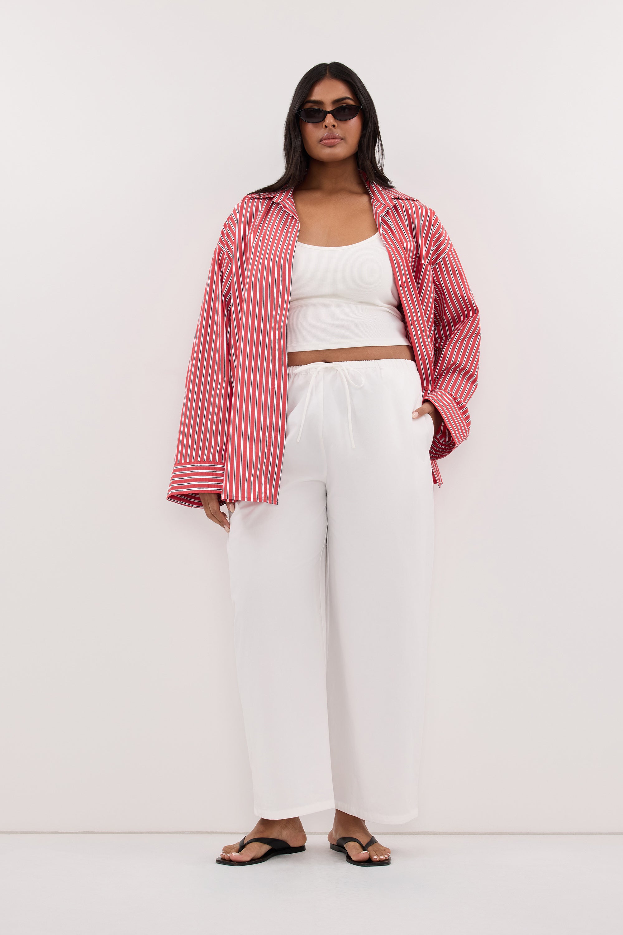 ZAHARA WHITE COTTON PANT