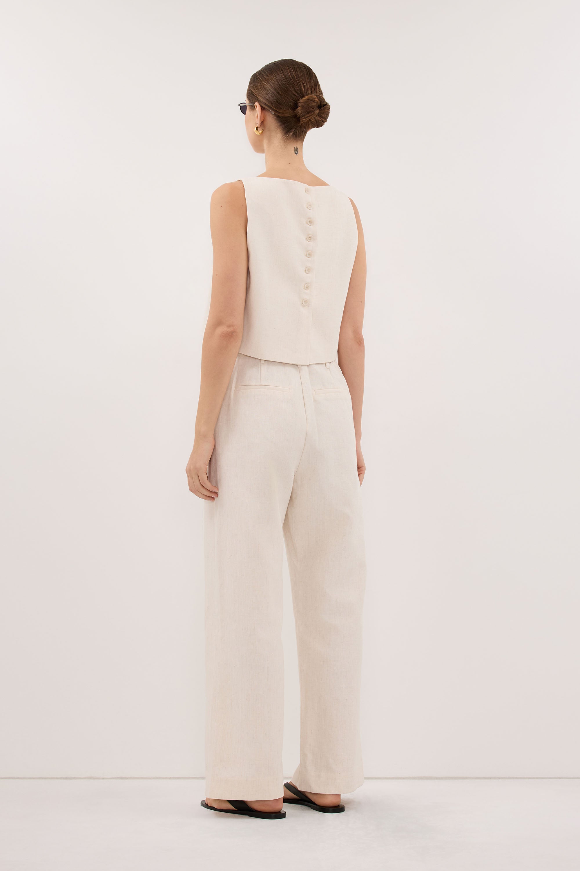ROSALIE CREAM MARLE TAILORED PANT