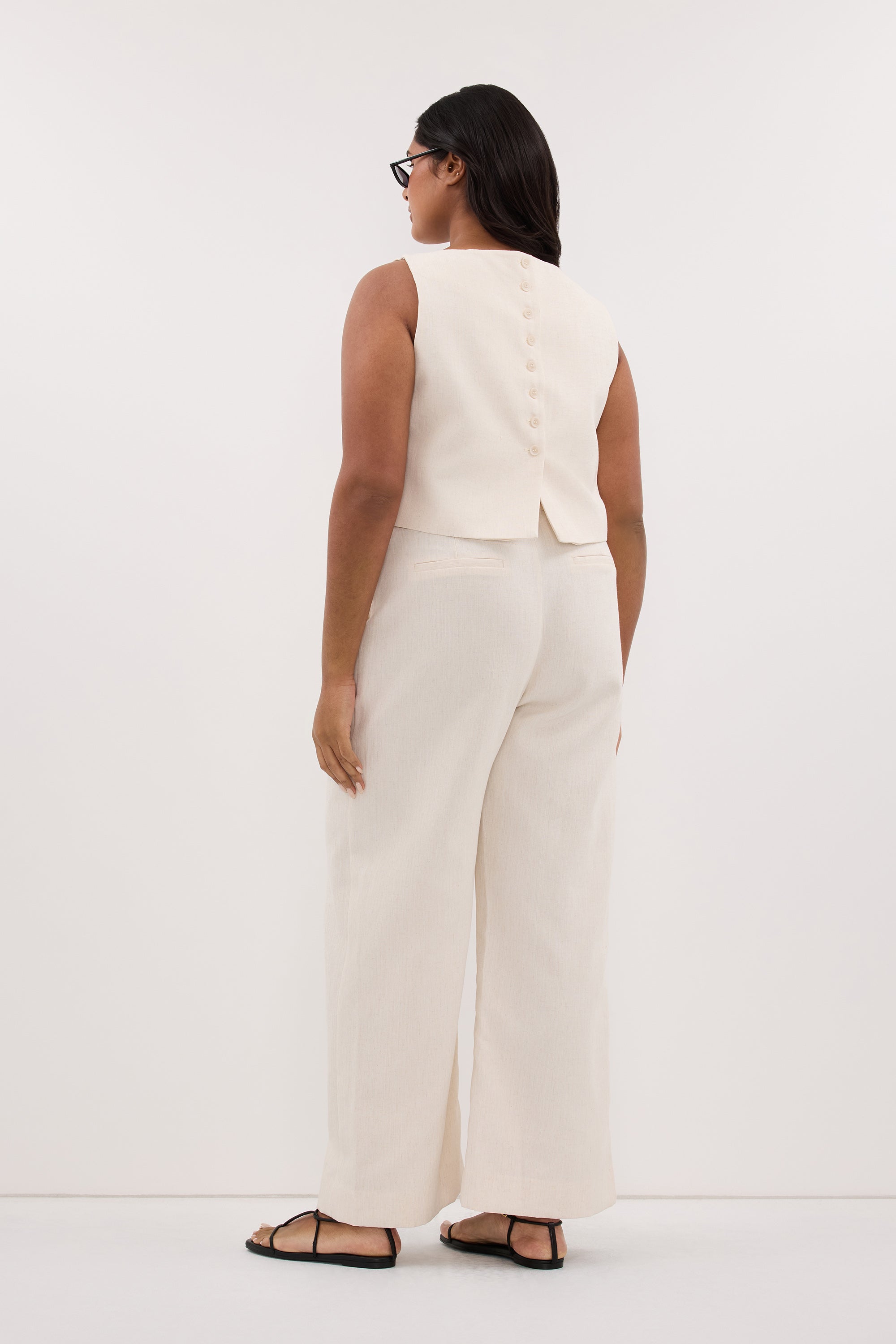 ROSALIE CREAM MARLE TAILORED PANT