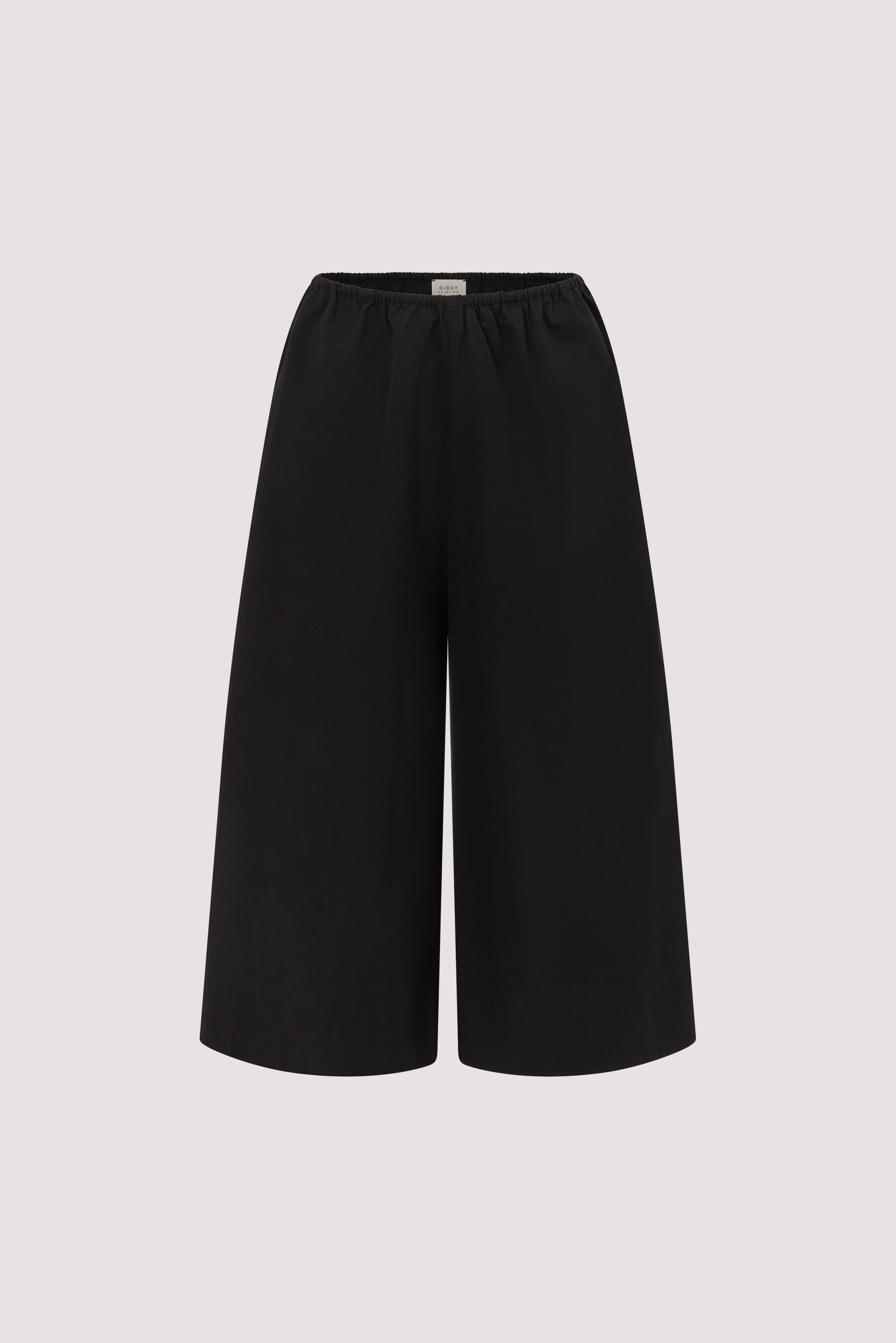 OLIVRA BLACK COTTON CROPPED PANT