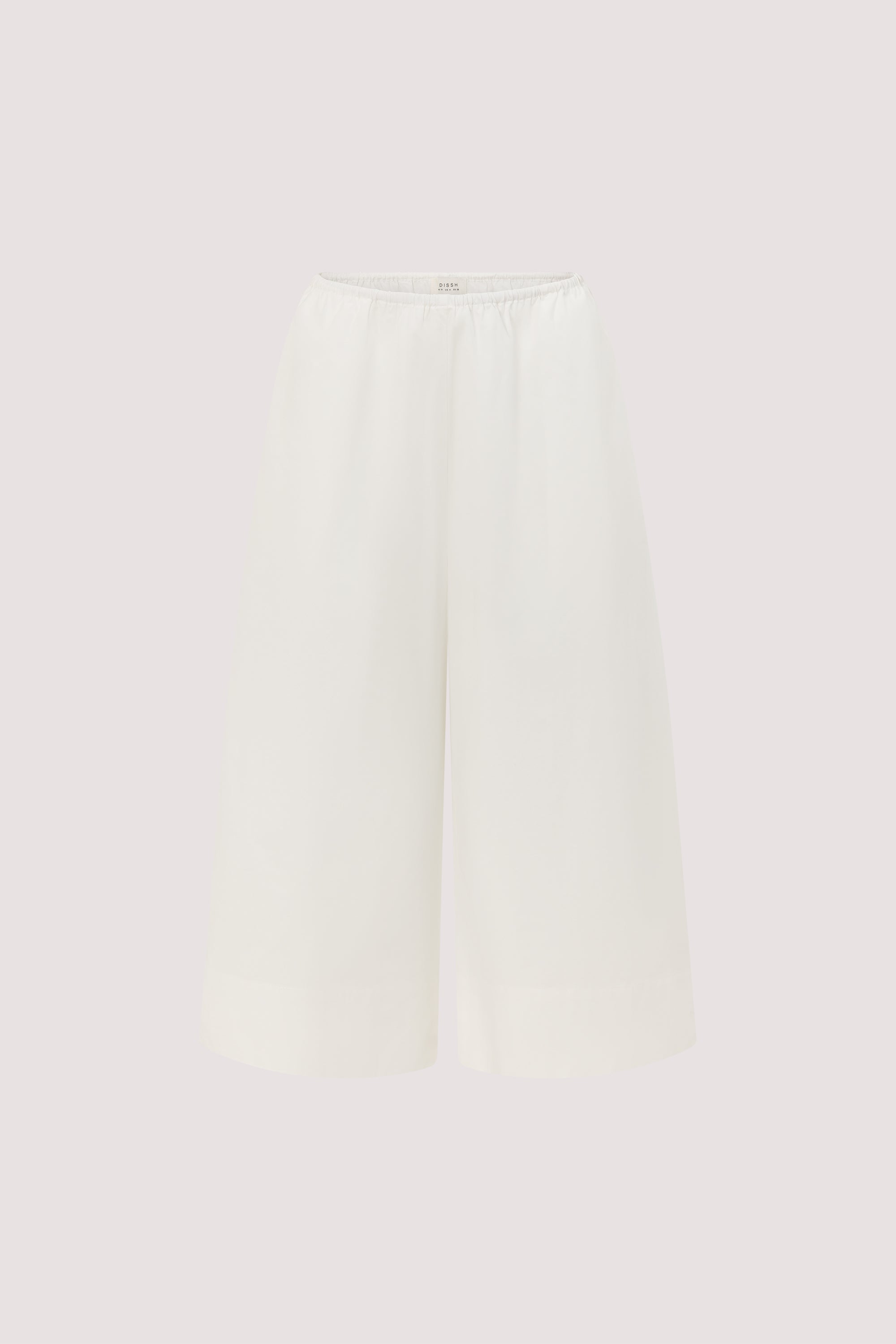 OLIVRA WHITE COTTON CROPPED PANT