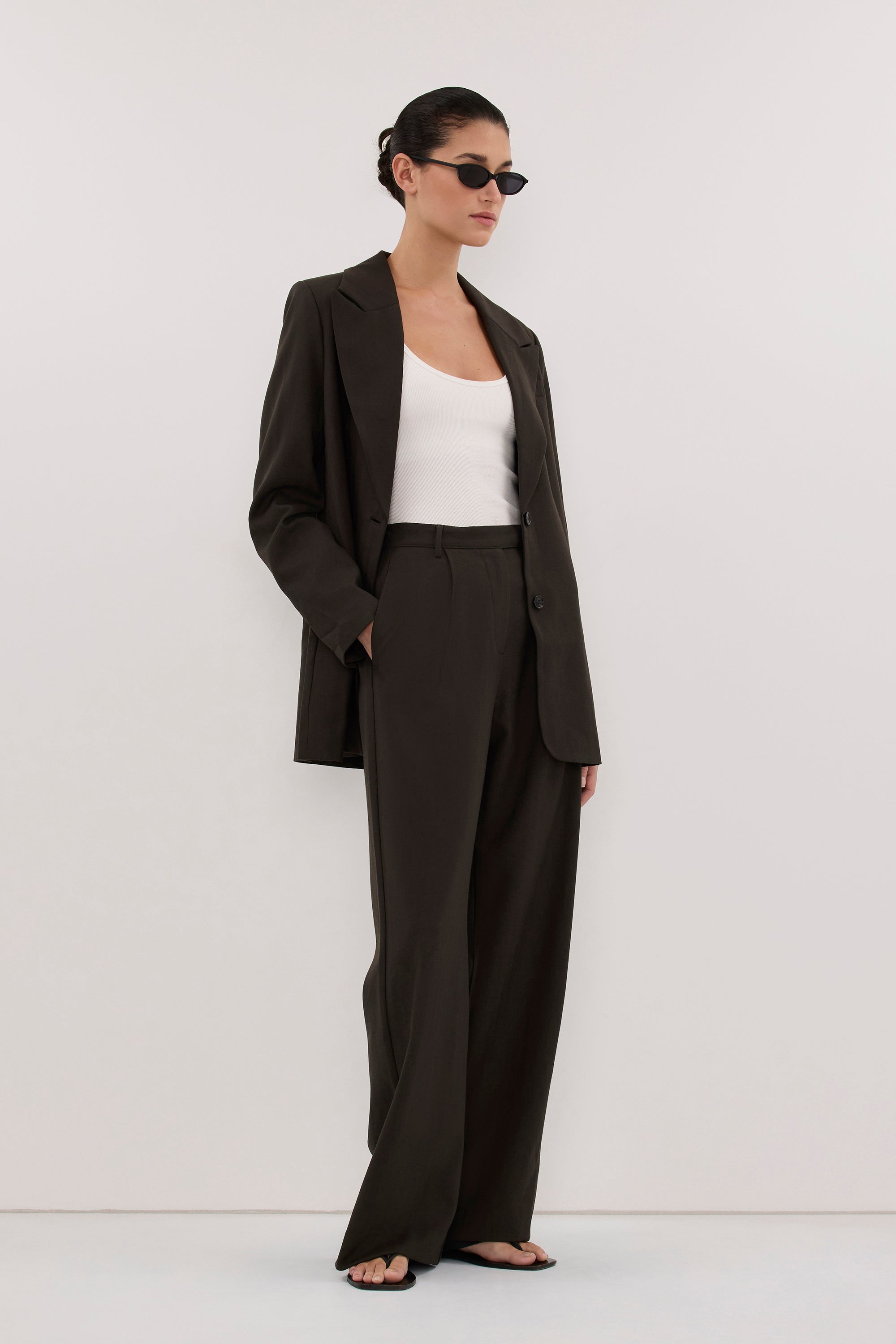 NOA BLACK OLIVE TAILORED PANT