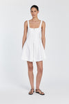 HARRIET WHITE LINEN MINI DRESS