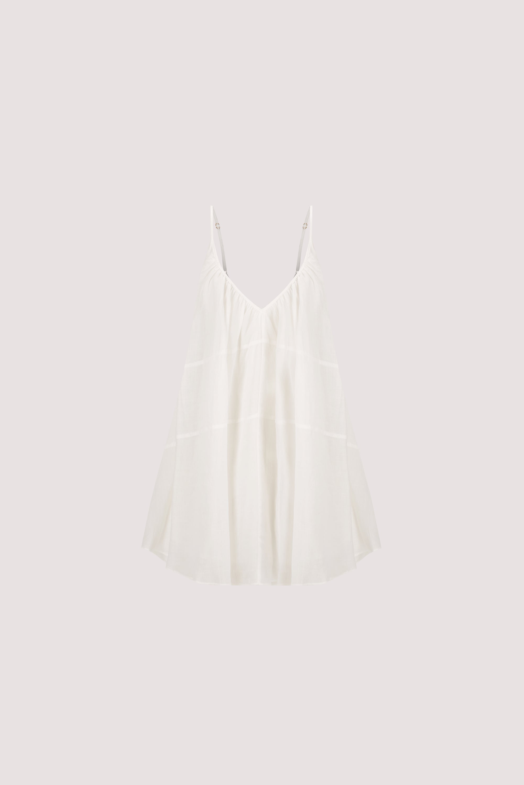 KAHN WHITE RAMIE MINI DRESS