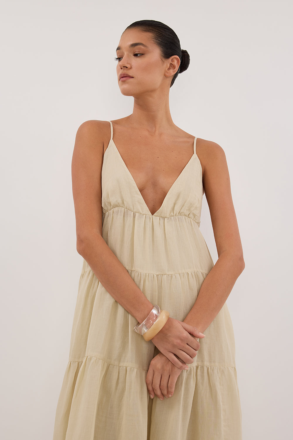 LIZA PLASTER RAMIE MIDI DRESS