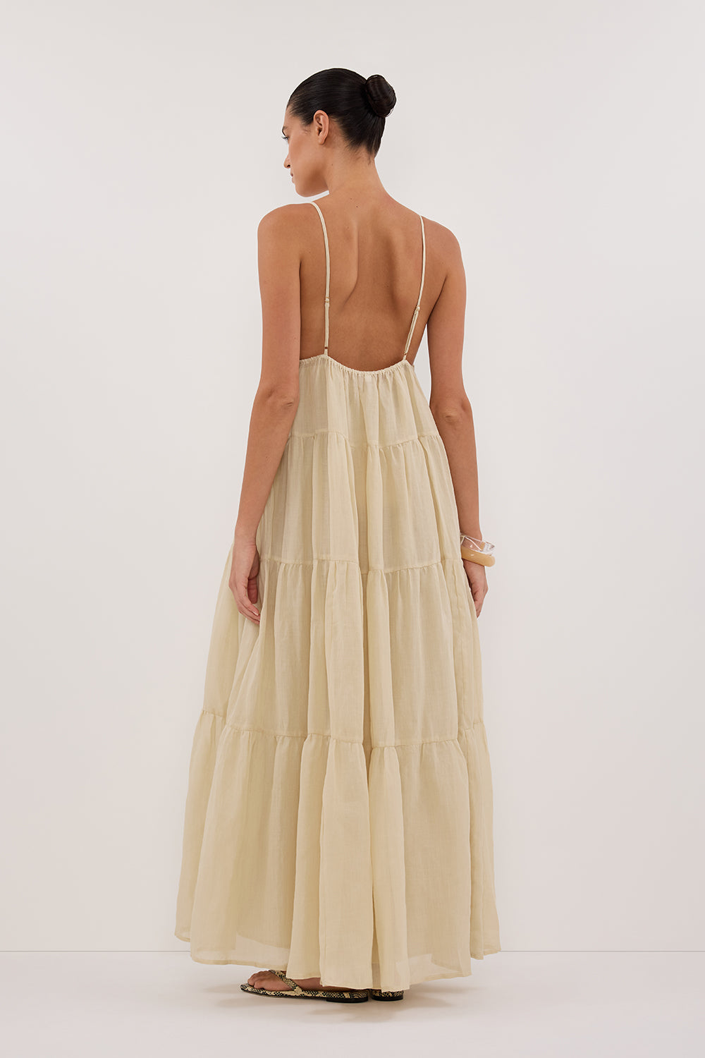 LIZA PLASTER RAMIE MIDI DRESS