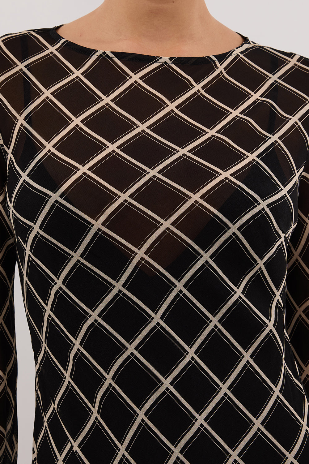 ARLINGTON BLACK LONG SLEEVE MIDI DRESS
