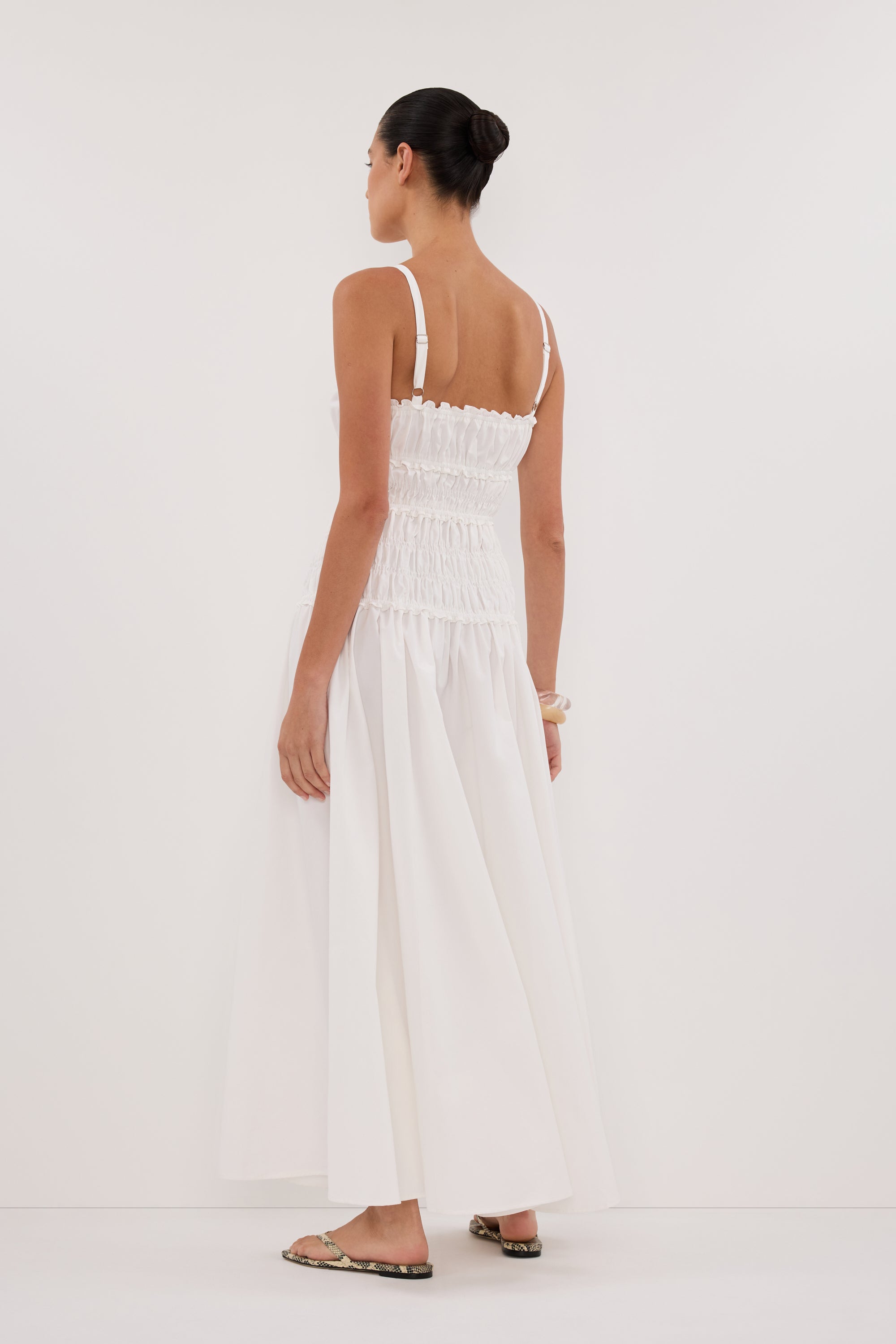 Toby Cotton Sleeveless Midi Dress in White By DISSH Toby Cotton Sleeveless Midi Dress in White By DISSH