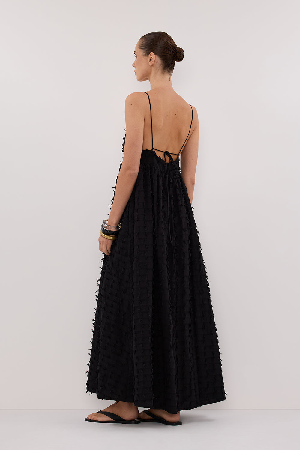 PALOMA BLACK BABYDOLL MIDI DRESS