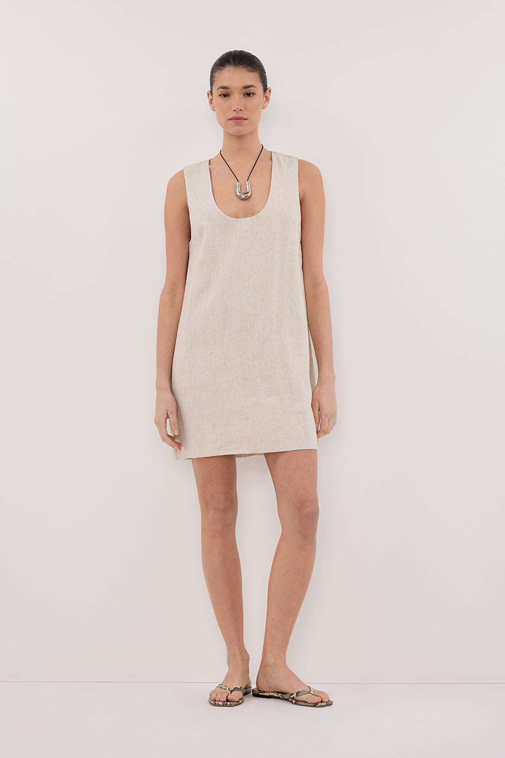 Dissh LOTUS NATURAL LINEN MINI DRESS – DISSH