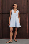 GABBY CORNFLOWER OVERSIZED COTTON MINI DRESS