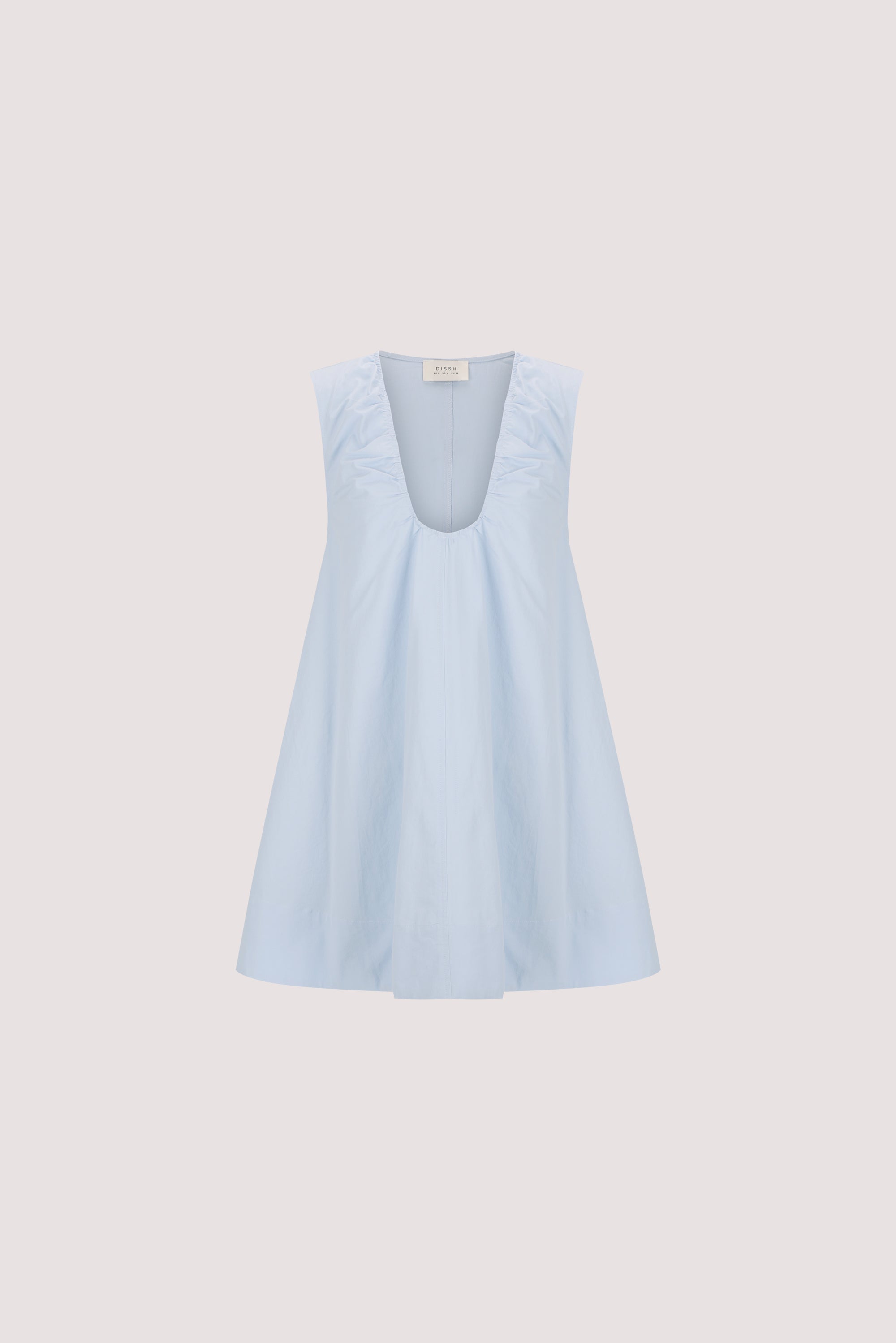 Gabby Oversized Cotton Mini Dress in Cornflower By DISSH Gabby Oversized Cotton Mini Dress in Cornflower By DISSH
