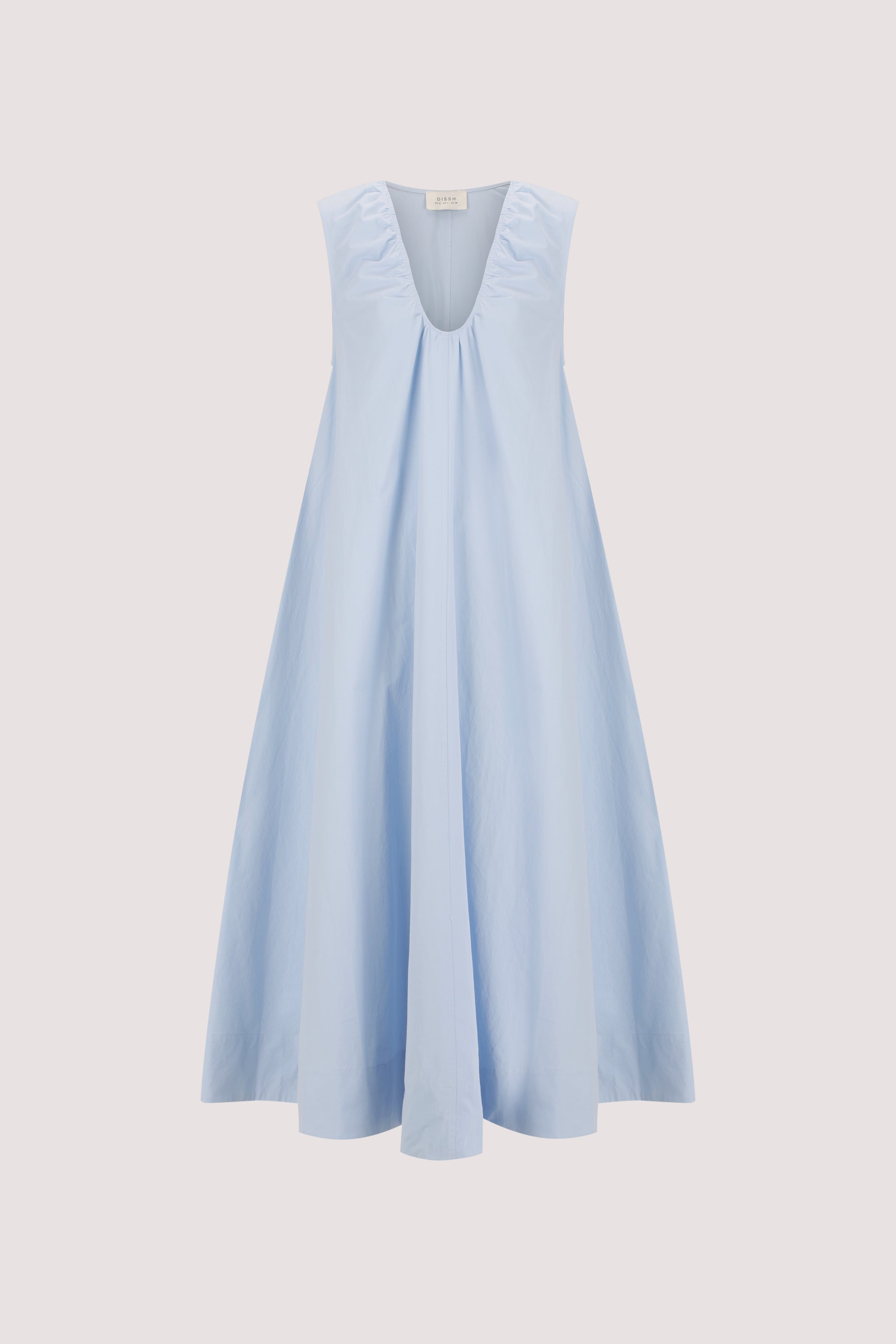 GABBY CORNFLOWER OVERSIZED COTTON MIDI DRESS
