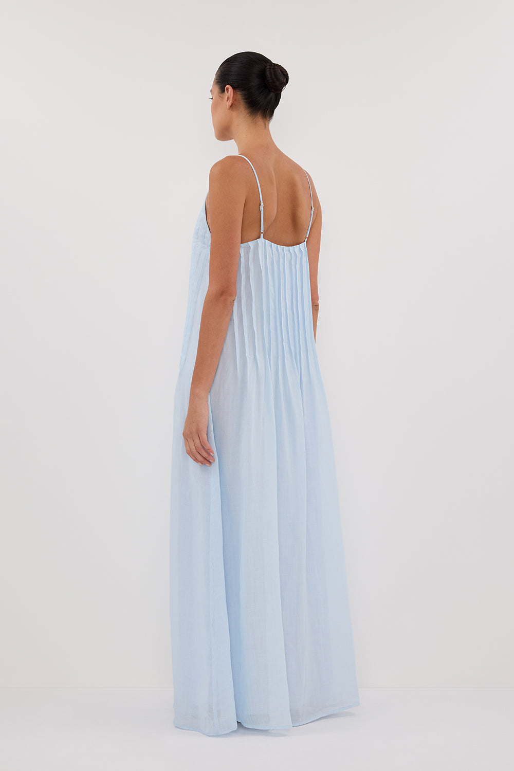 TAHLIA CORNFLOWER RAMIE MAXI DRESS