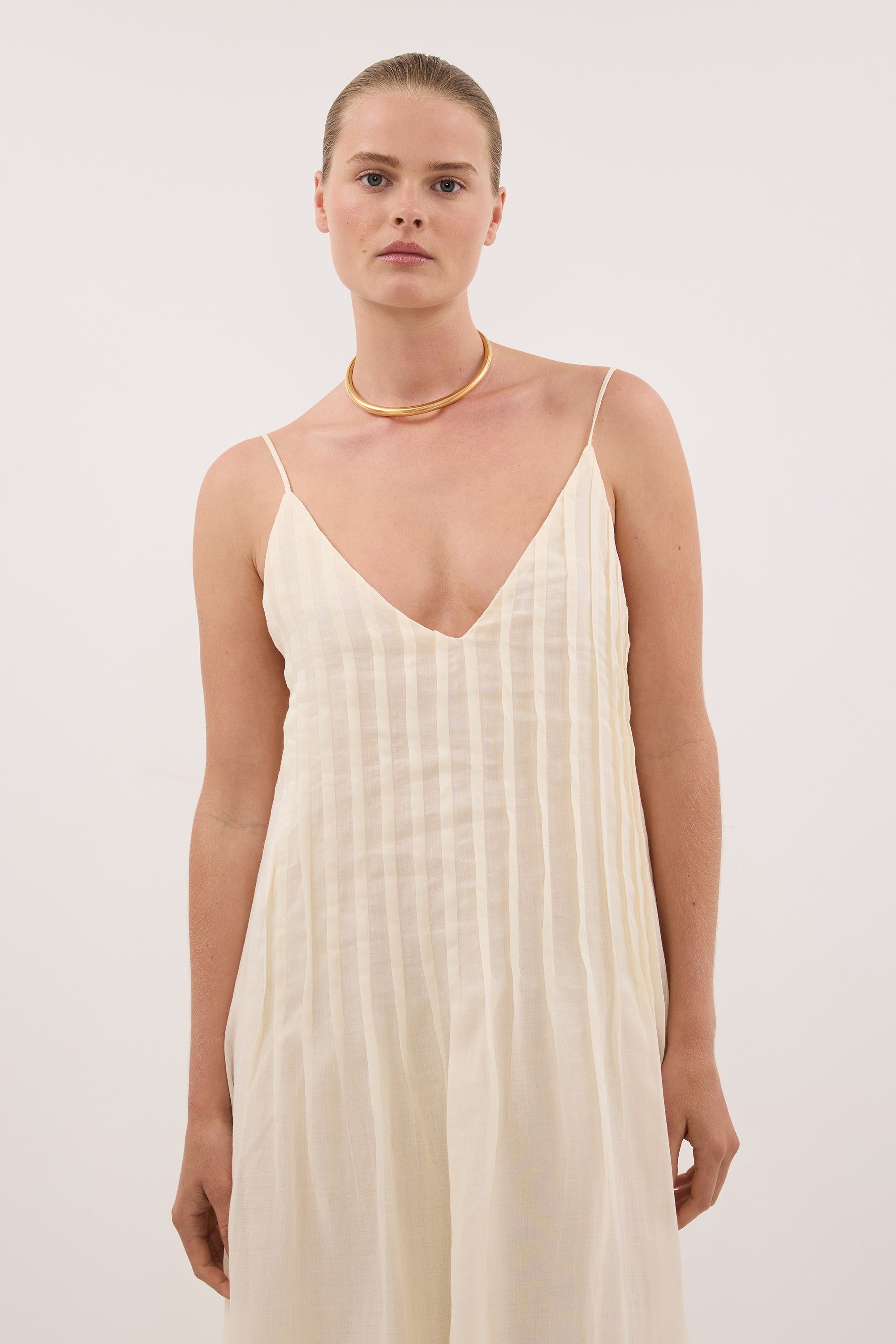 TAHLIA STRAW RAMIE MAXI DRESS