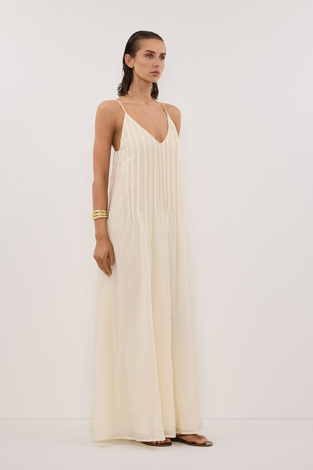 TAHLIA STRAW RAMIE MAXI DRESS