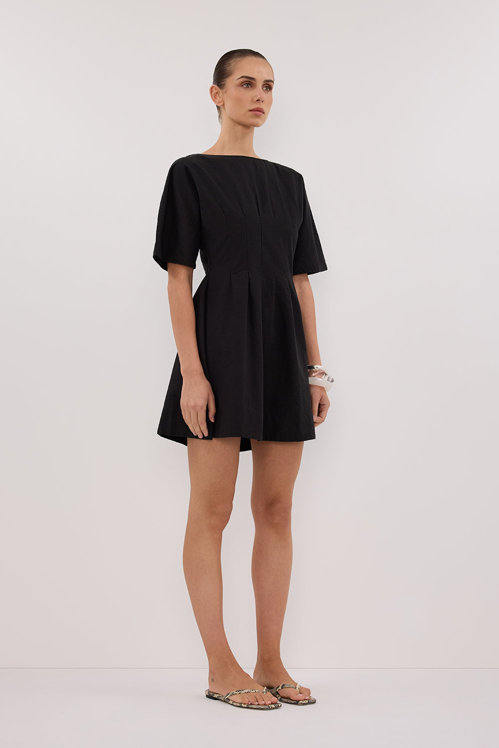 uo daphne drop-waist mini dress Daphne Mini Ivory – Rebecca Vallance
