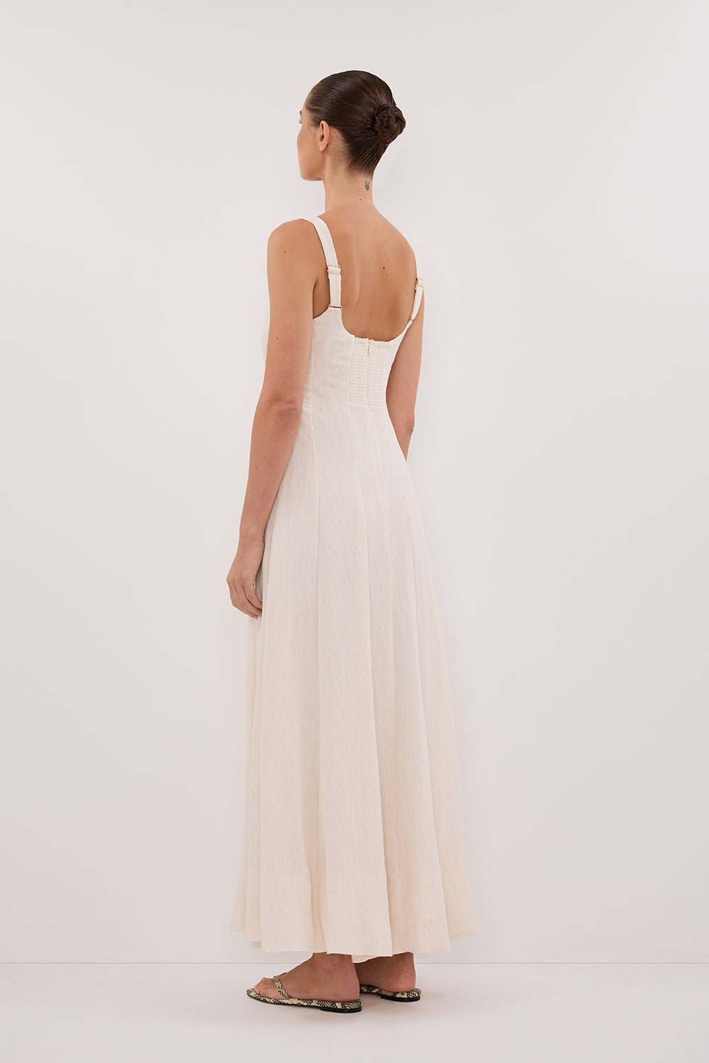 CANNE CREAM MIDI DRESS