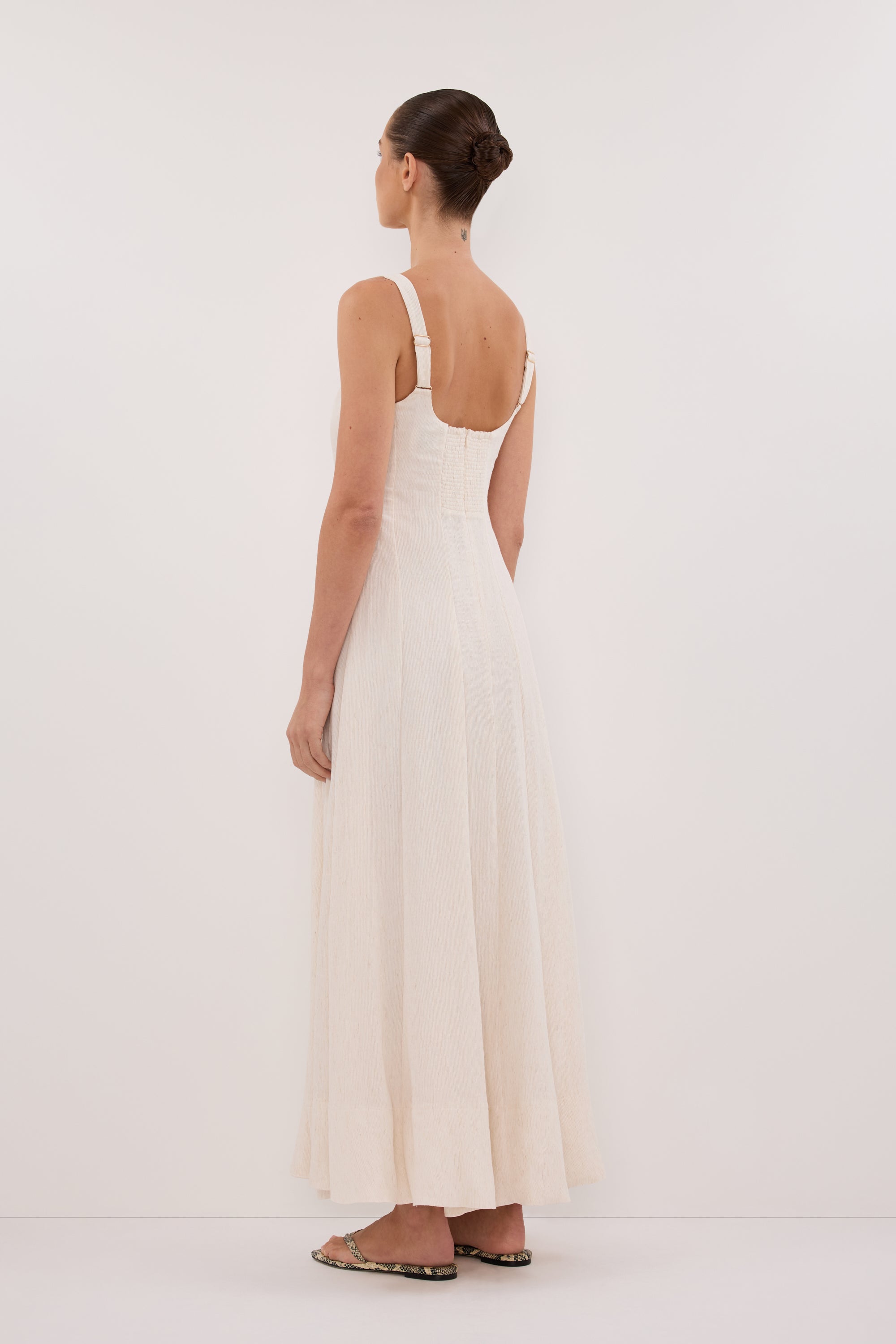 CANNE CREAM MIDI DRESS
