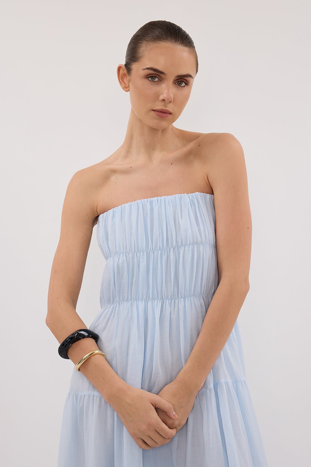 ARTIE CORNFLOWER RAMIE MIDI DRESS