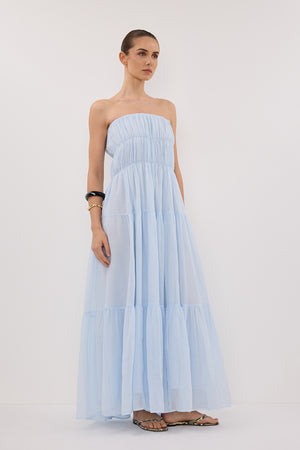 ARTIE CORNFLOWER RAMIE MIDI DRESS