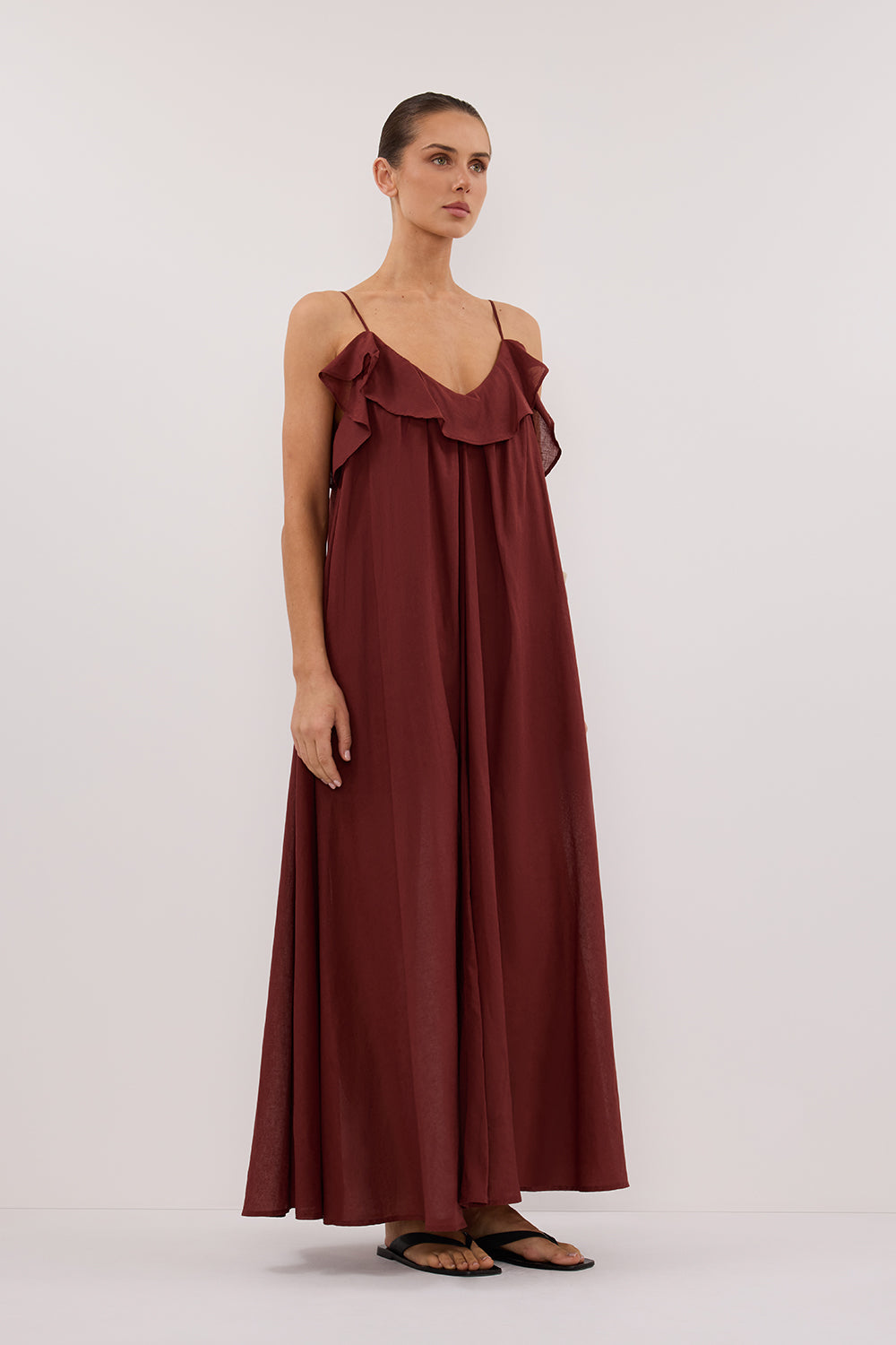 CAPRI SAHARA LINEN BLEND MAXI DRESS
