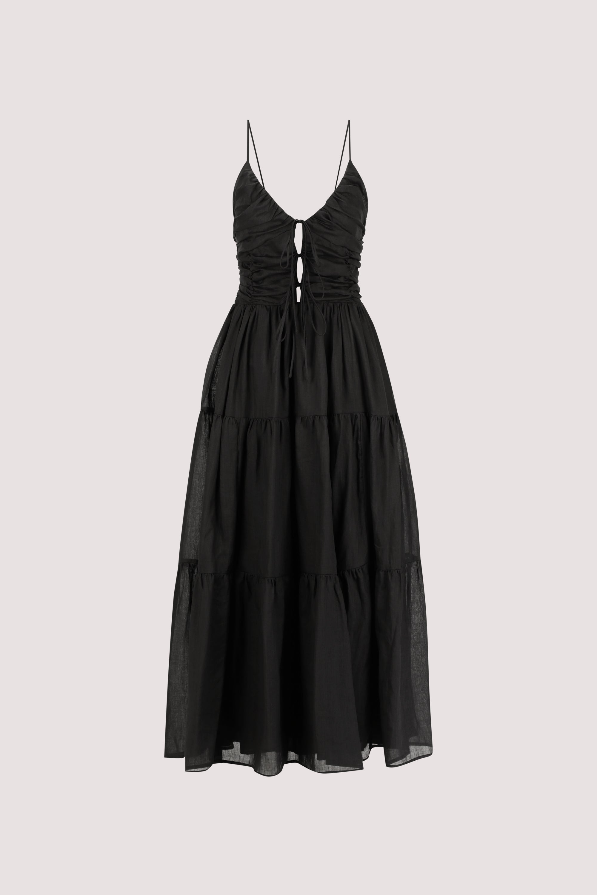 MARNIE BLACK RAMIE MIDI DRESS DISSH MARNIE BLACK RAMIE MIDI DRESS DISSH