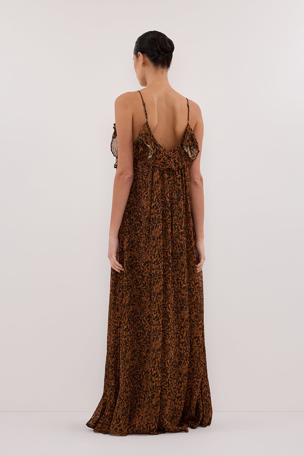 TERRA CAPRI RUST SLEEVELESS MAXI DRESS