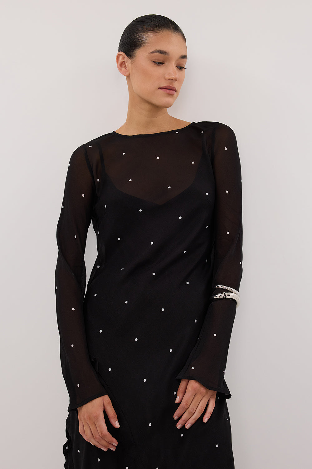 MELROSE BLACK SLEEVE MAXI DRESS DISSH MELROSE BLACK SLEEVE MAXI DRESS DISSH