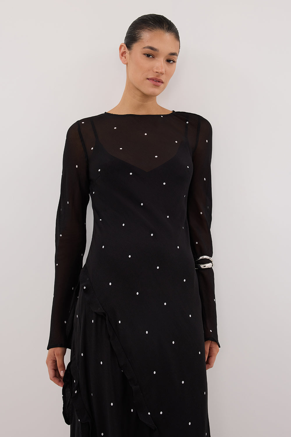 MELROSE BLACK SLEEVE MAXI DRESS DISSH MELROSE BLACK SLEEVE MAXI DRESS DISSH