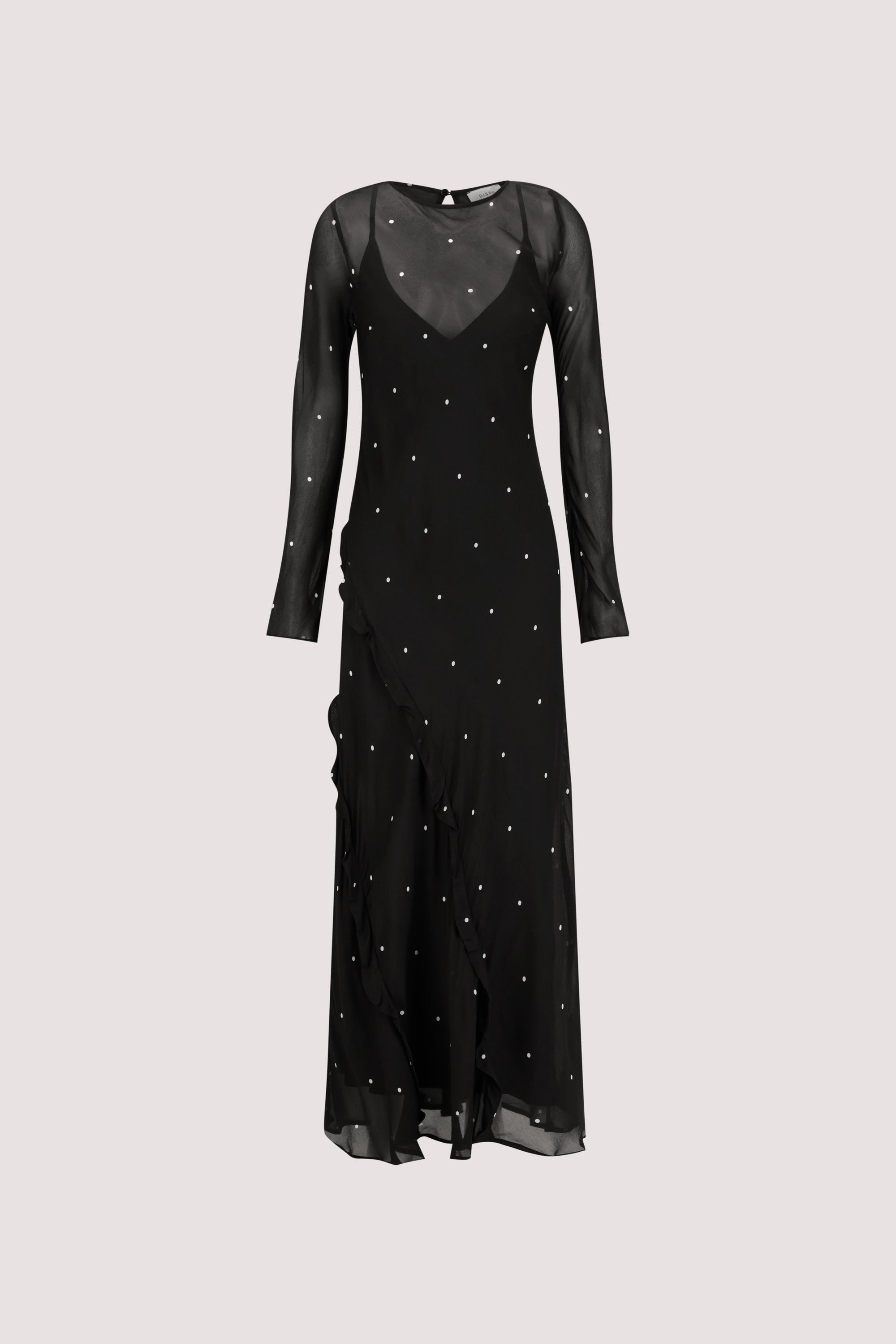 MELROSE BLACK SLEEVE MAXI DRESS – DISSH